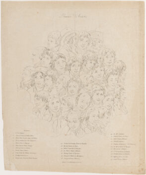 Réunion d’Artistes (Key to Stipple Engraving)