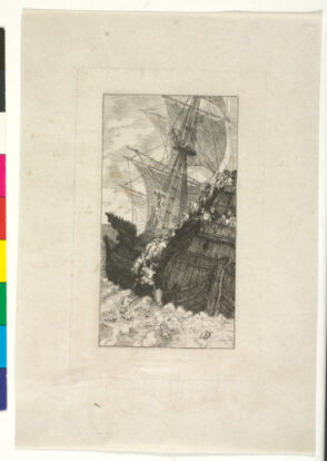 Panurge fait noyer le marchand et les moutons