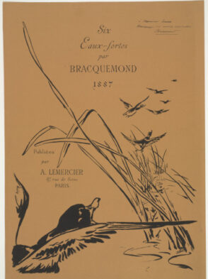 Title plate from the series “Six eaux-fortes par Bracquemond”