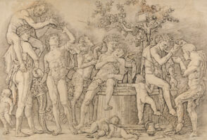 Bacchanalian Group with a Wine Press