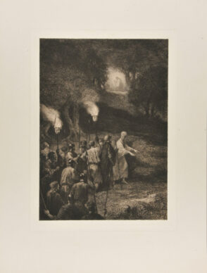 Judas montrant aux Juifs l’endroit où est Jésus