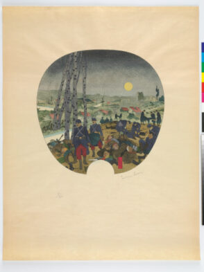 From the series “World War I Infantry Scenes in Japanese Fans”