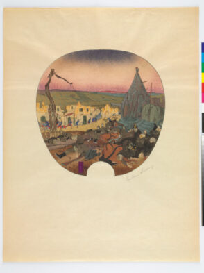 From the series “World War I Infantry Scenes in Japanese Fans”