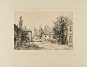 Vue de l’Église et Entrée du Village d’Essômes (près Château-Thierry)