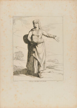 from the book “Nuova Raccolta di cinquanta motivi Pittoreschi e Costumi di Roma, incisi all’Acqua forte da Bartolomeo Pinelli Romano” (Rome: Presso Lorenzo Lazzari, 1810)