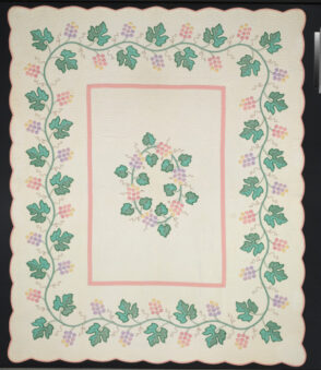 “Puff-Quilted Grape Vine” Quilt