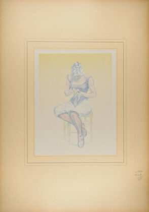 Bleu, chair et jaune dégradé