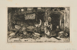 Old Woman Near Her Market Stall