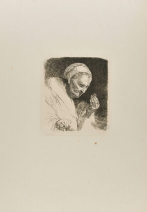 An Old Woman Looking at a Ring