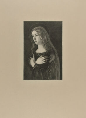 (Saint praying, seen from the left)