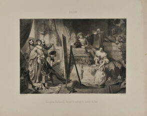 Giorgione Barbarelli Painting the Portrait of Gaston de Foix