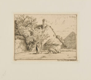 Une Femme gardant des cochons