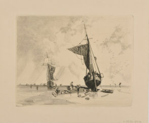 Boats Docked at Low Tide