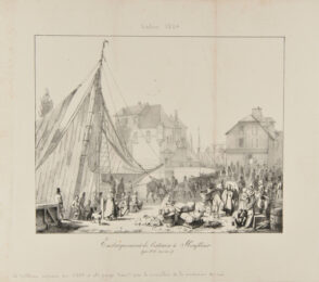 Embarquement de l’estiaux à Honfleur