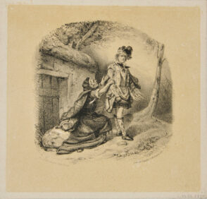 Illustration for a Story: Woman Pleading with a Man