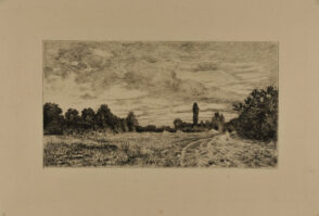 Landscape with Cypress Tree in the Background