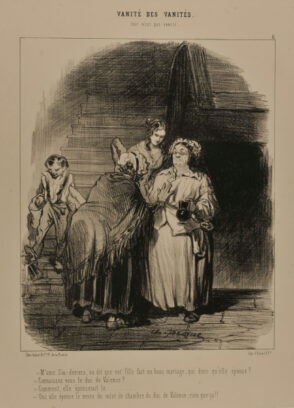 M’ame Six-deniers, on dit que vot’fille fait un beau mariage, qui donc qu’elle épouse?…