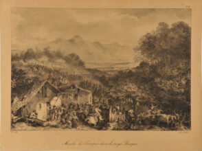 Marche de troupes dans le Pays Basque