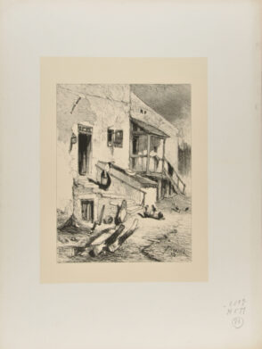 Maison avec deux séries de marches