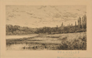 Landscape with Ducks on a Pond