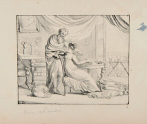 Older man instructing young woman