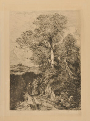 Woman Walking Along a Path