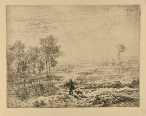 The Fisherman and his Dog on the Banks of the River