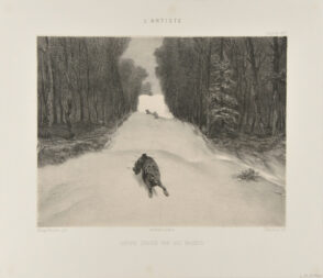 Lièvre Chassé par des Bassets