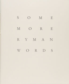 Some More Ryman Words