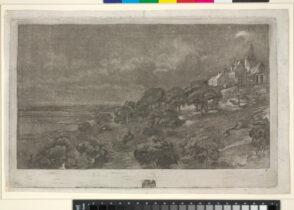 Landscape (recto); Five Head Studies and a Daffodil (verso)