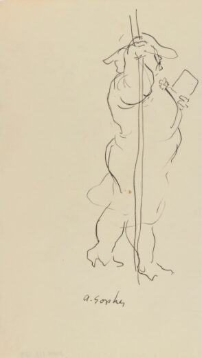 Standing Woman on the Trolley