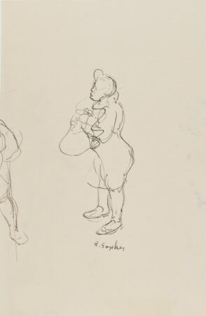 Woman Standing in Profile