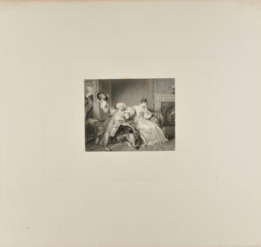 An aged lover on his knees before a young girl