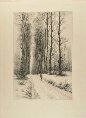 Hunters Walking Along Path in the Woods