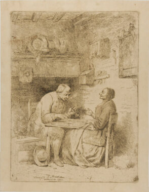 Old Couple Playing Checkers