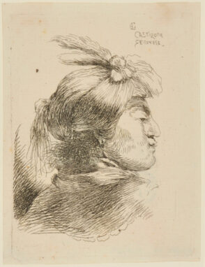 Man, Wearing Turban with Aigrette, Turned to Right