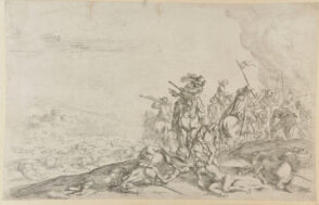 Wounded Soldiers Aided after a Battle