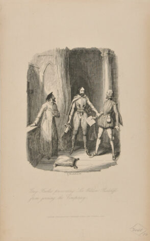 Guy Fawkes Preventing Sir. William Radcliffe from Joining the Conspiracy