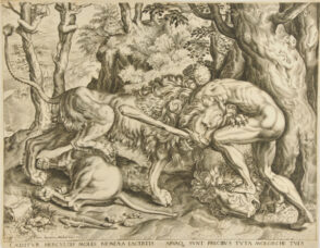 The Labors of Hercules (No. 2. Hercules Strangling the Nemean Lion)