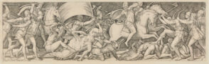 Combat between Soldiers on Horse and Soldiers on Foot