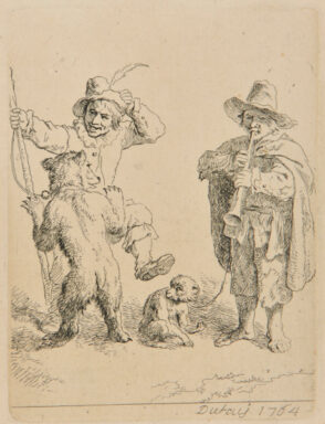 The Dancing Bear with Two Keepers and a Monkey