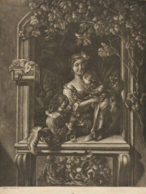 Woman and Three Children at a Window