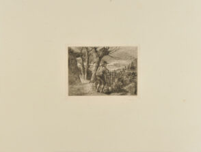 Shepherd Leaning on Gate