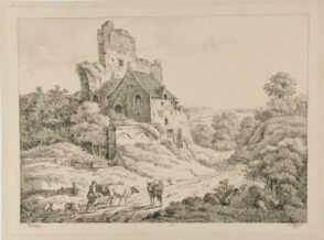 Herd of Cattle with Castle in Background