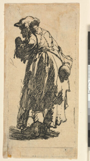 Old Beggar Woman with a Gourd