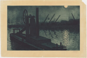 Dieppe, the Harbor Station Platform, effect of the moon