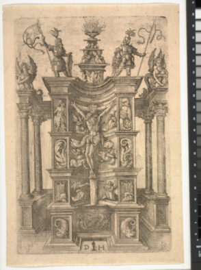 The Crucified Christ in a Decorated Niche