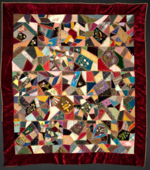 Crazy Quilt with Christmas Bookmark