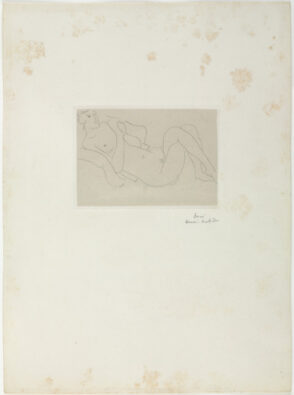 Outstretched Nude, Legs Crossed