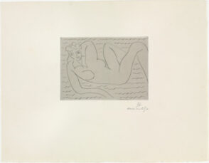 Figure Outstretched on Background of Undulating Strokes